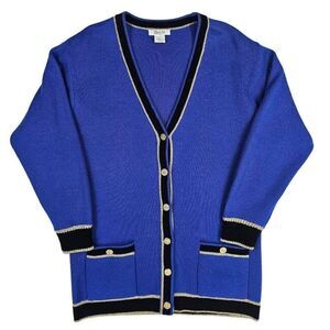 Vintage 90’s Knit Merino Caridgan Sweater Blue M
